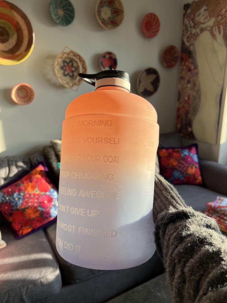 Half Gallon Motivational Water Bottle | How Much Water Should You Drink When Taking Spironolactone