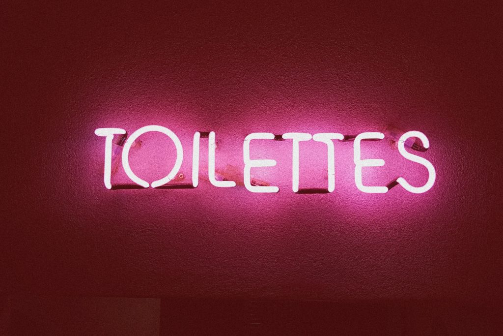 toilettes light sign