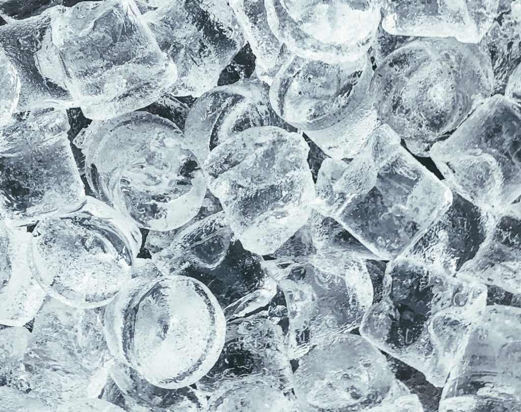 ice cubes closeup