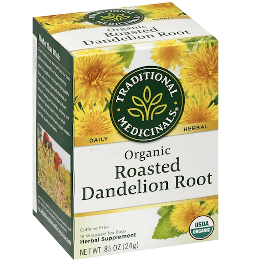 Traditional Medicinals Organic Roasted Dandelion Root Herbal Leaf Tea