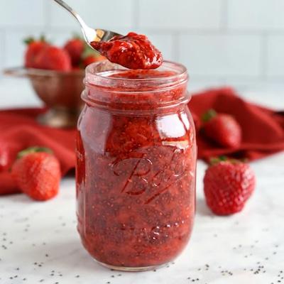Chia Seed Strawberry Jam | Healthy Recipes For Acne