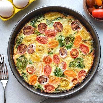 Tomato Spinach Egg White Frittata