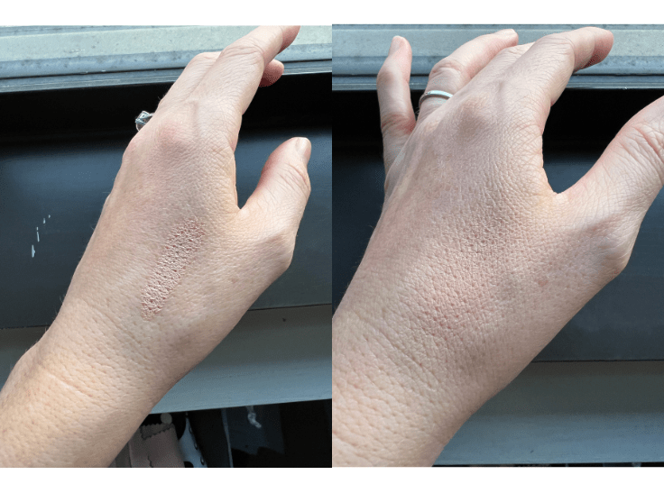 MERIT Concealer swatch on hand