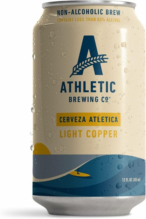 A can of Athletic Brewing's Cerveza Atlética