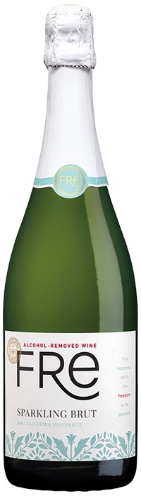 A bottle of Fre Sparkling Brut, which is one of the best non-alcoholic drinks for summer