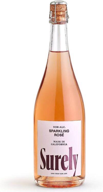 Surely Non-Alcoholic Sparkling Rosé is one of the best non-alcoholic rosé options.