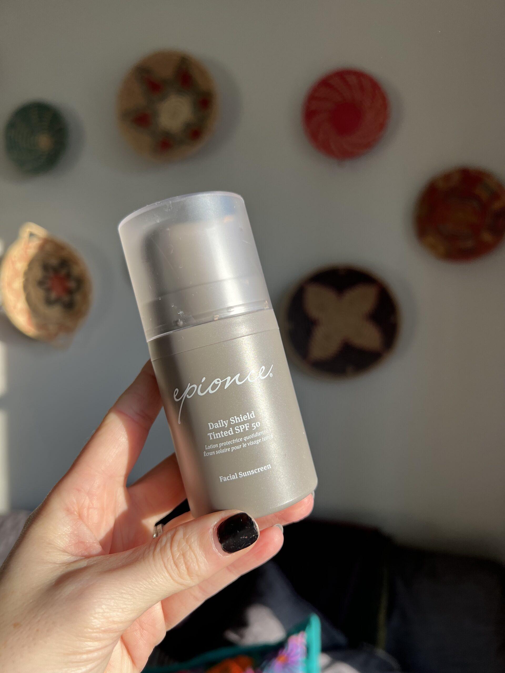 epionce tinted sunscreen bottle