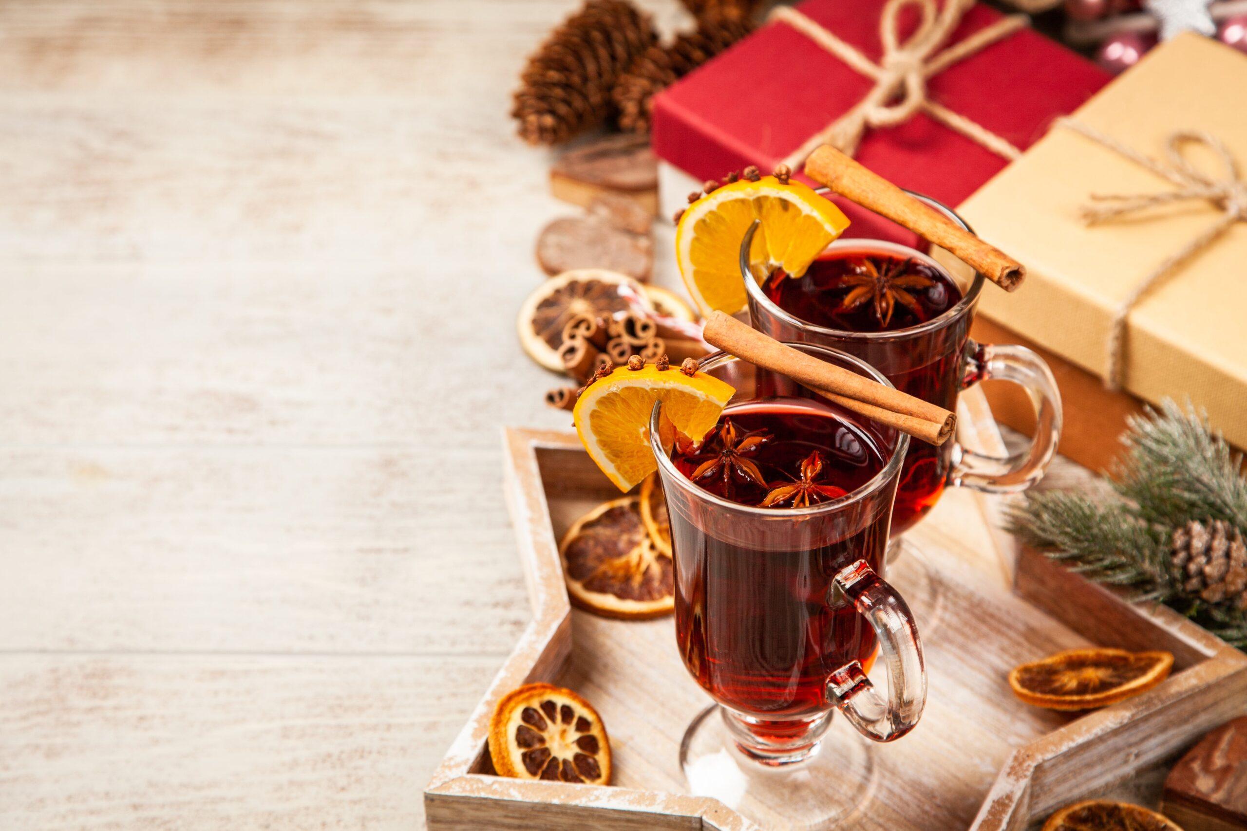 a shot of the one of the best non-alcoholic holiday punch recipes