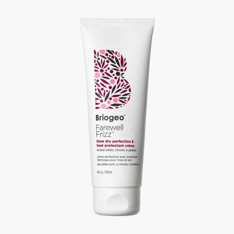Briogeo Farewell Frizz cream, which is one of the best heat protectants for natural hair