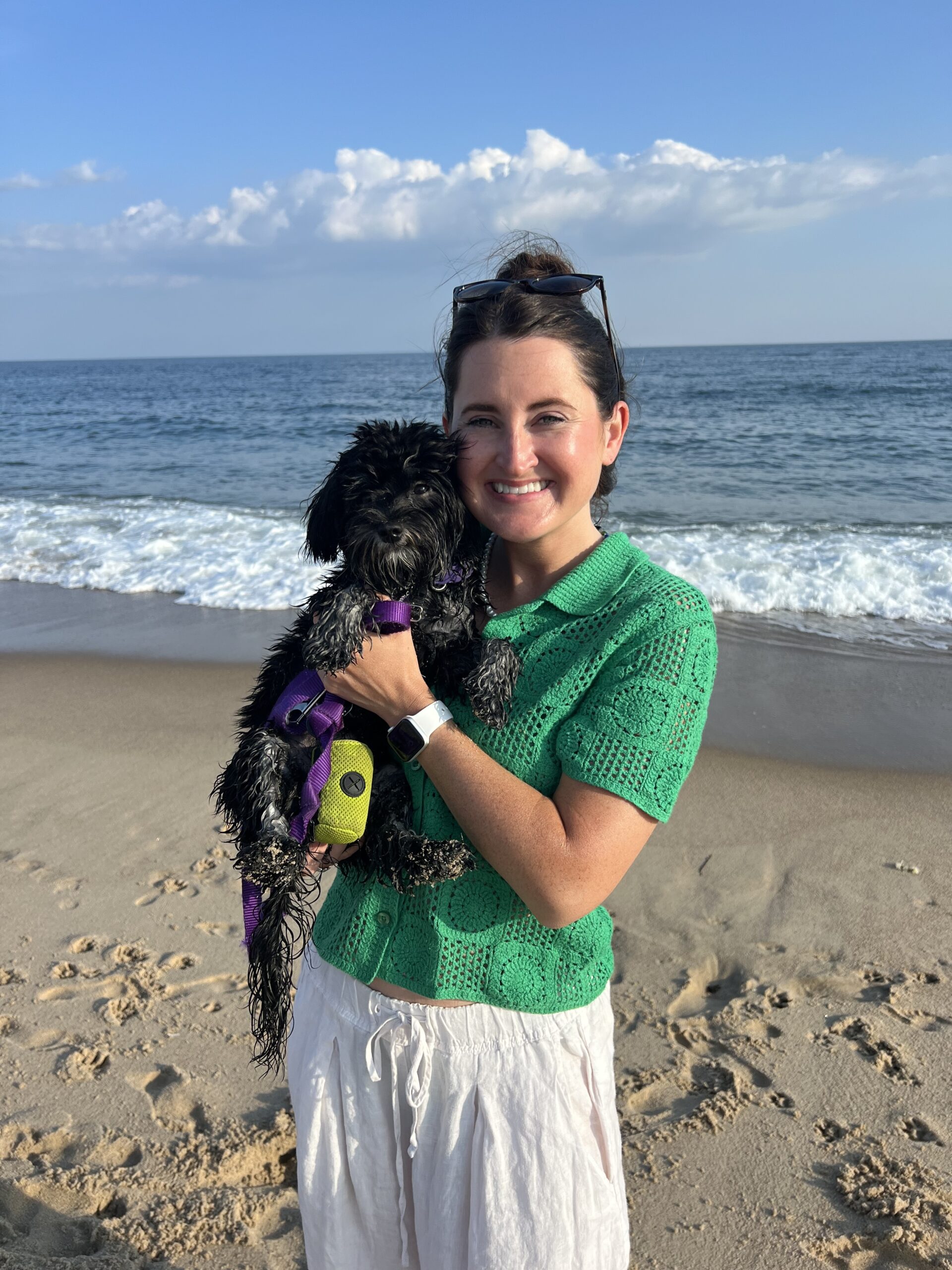 me and my baby at the beach