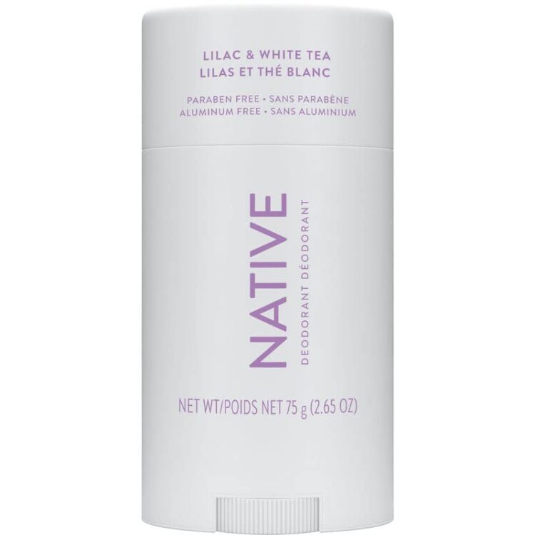 A shot of Native deodorant, which is one of the best natural deodorants for women