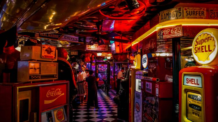 Shot of an arcade similar to the one at Chinatown Fair, which is one of NYC's best date ideas