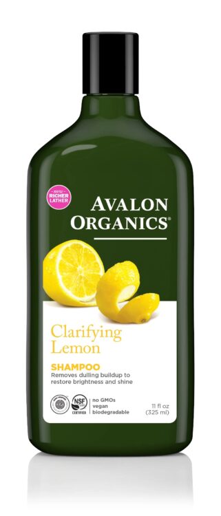 A product shot of Avalon Organics Clarifying Lemon Shampoo, one of the best organic hair products